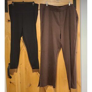 Lot of 2 Old Navy Active Sz XXL Dynamic Fleece Wide Leg & Studio Smooth Legging